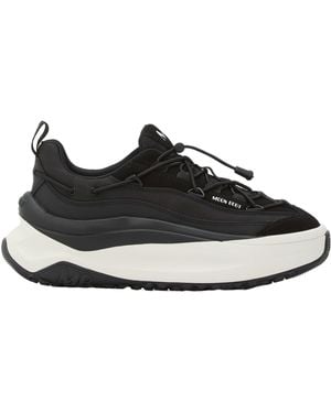 Moon Boot Ankle Sneakers With Distinctive Sole - Black