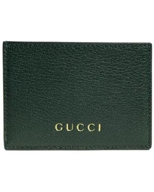 Gucci Card Case With Lettering - Green