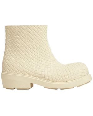 Bottega Veneta Fireman Ankle Boots - Natural