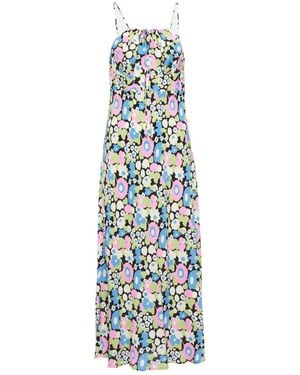RIXO London Flower Printed Dress - Blue