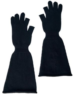 Rick Owens Five-Finger Gloves - Blue