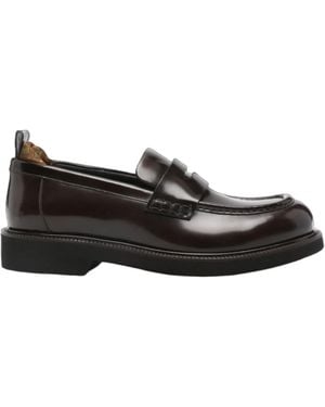 Etro Leather Penny Loafers - Black