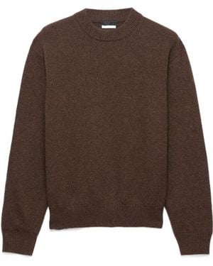 Prada Re-Cashmere Crew-Neck Jumper - Brown