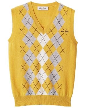 Miu Miu Cashmere Vest - Metallic