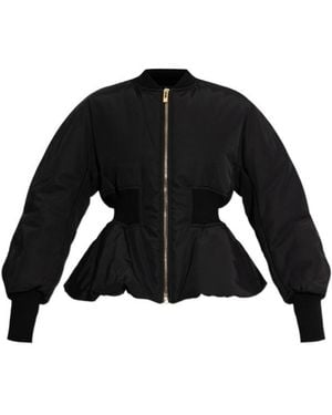 Alaïa Alaïa Zipped Bomber Jacket - Black