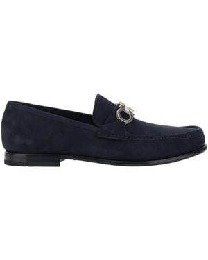 Ferragamo Round-Toe Loafers - Blue
