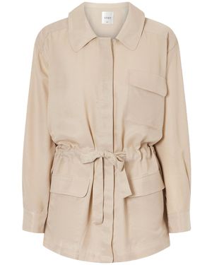 Leset Simple Short Coat - Natural
