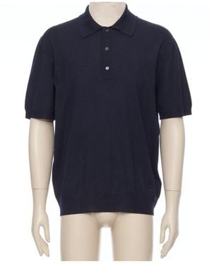 Valentino Vlogo Embroidered Short-Sleeved Polo Shirt - Blue