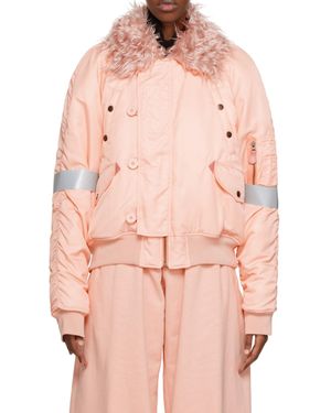 MM6 by Maison Martin Margiela Nylon Twill Pilot Jacket - Pink