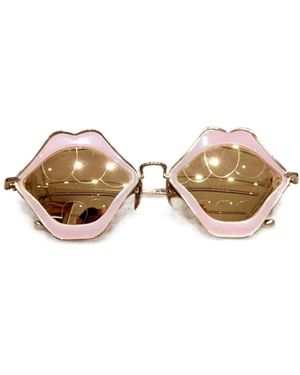 Chrome Hearts Geometric Frame Sunglasses - White