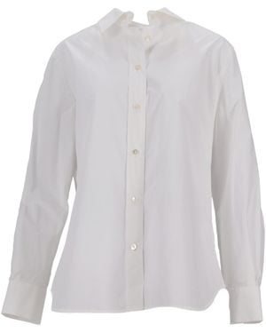 P.A.R.O.S.H. Point-Collar Cotton Shirt - White
