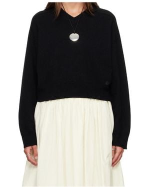 Loulou de Saison Cashmere V-Neck Jumper - Black
