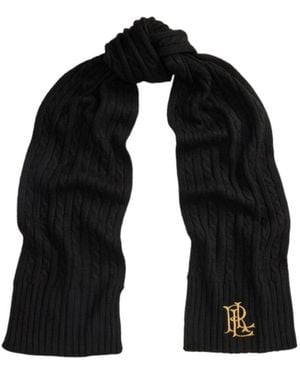 Ralph Lauren Ribbed Scarf - Black