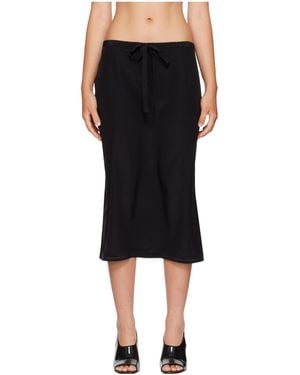 TOTEME Drawstring-Waist Midi Skirt - Black