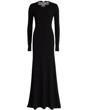 Rabanne Embellished Open-Back Gown - Black