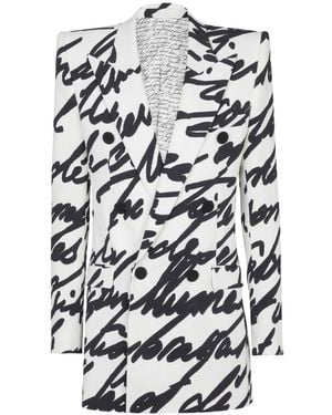 Balmain Crepe Jacket With 'Love Letter' Print - White