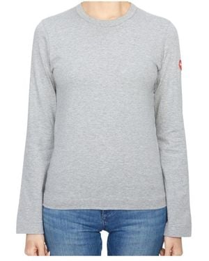 Comme des Garçons Logo-Patch Long-Sleeve T-Shirt - Gray