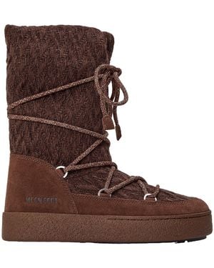 Moon Boot Solid Colour Ankle Boots - Brown