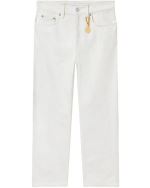 Stella McCartney Medallion-Charm Straight-Leg Jeans - White