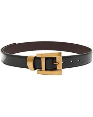 Versace Glossed Leather Belt - White