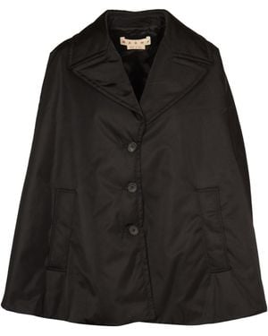 Marni Long-Sleeved Single-Breasted Coat - Black