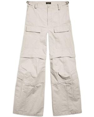 Balenciaga Flared Cargo Trousers - White