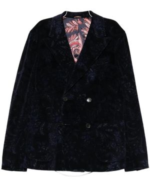 Etro Double-Breasted Tailored Blazer - Black