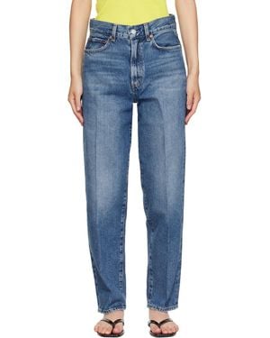 Agolde Non-Stretch Straight-Leg Jeans - Blue