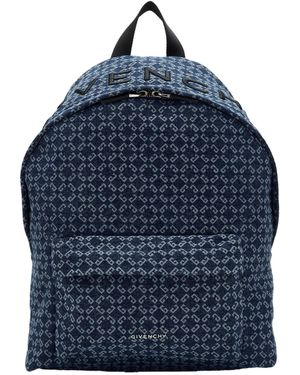 Givenchy Essential U Monogram 72 Denim Backpack - Blue