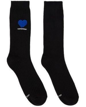 Adererror Knitted Inlaid Socks - Black