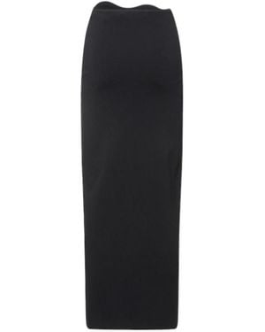 Christopher Esber Maparadita High Waist Rib Jersey Skirt - Black
