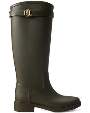 Ralph Lauren Leather Portiah Wellies - Green