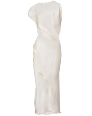 Victoria Beckham Kyra Draped Midi Dress - White