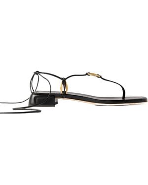 Jimmy Choo Onyxia Embellished Leather Sandals - White