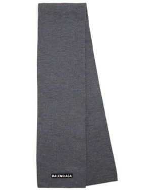 Balenciaga Patch Scarf - Gray