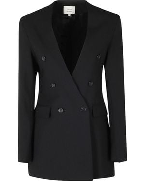 Loulou de Saison Astrid Collarless Blazer - Black