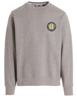 Gcds Spongebob Italico Logo Printed Sweatshirt - Grey