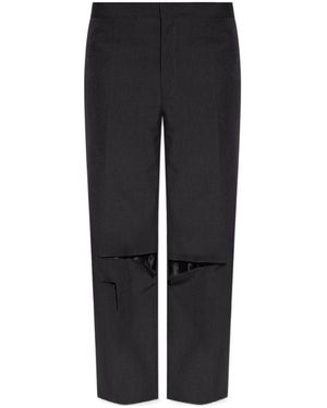 Givenchy Worn Effect Straight-Leg Trousers - Black