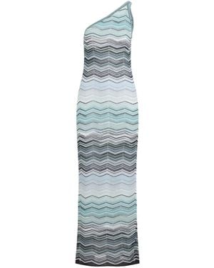 Missoni One-Shoulder Striped Dress - Blue