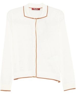 Max Mara Long-Sleeved Cardigan - White