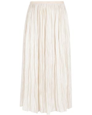 Roberto Collina Plisse Midi Skirt - White