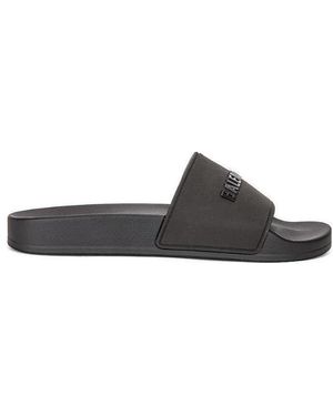Balenciaga Logo Flip-Flops - Brown