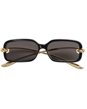 Bottega Veneta Knot Rectangular Sunglasses - White