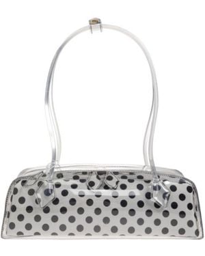 Alaïa Alaïa Le Teckel Polka-Dot Shoulder Bag - White