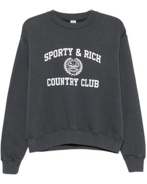 Sporty & Rich Long-Sleeved Sweatshirt - Grey