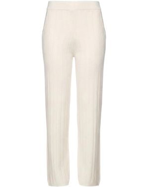 Max Mara Cashmere Tapered Trousers - White