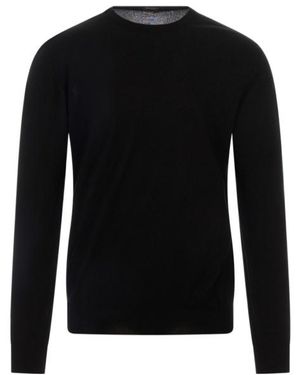 Kiton Crew Neck Long-Sleeve Sweater - Black