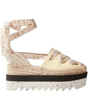 Stella McCartney Gaia Platform Strapped Espadrilles - Metallic