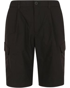 Herno Cargo Bermuda Shorts Elastic Waistband - Black