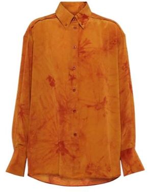 Proenza Schouler Tie-Dye Silk Shirt - Orange